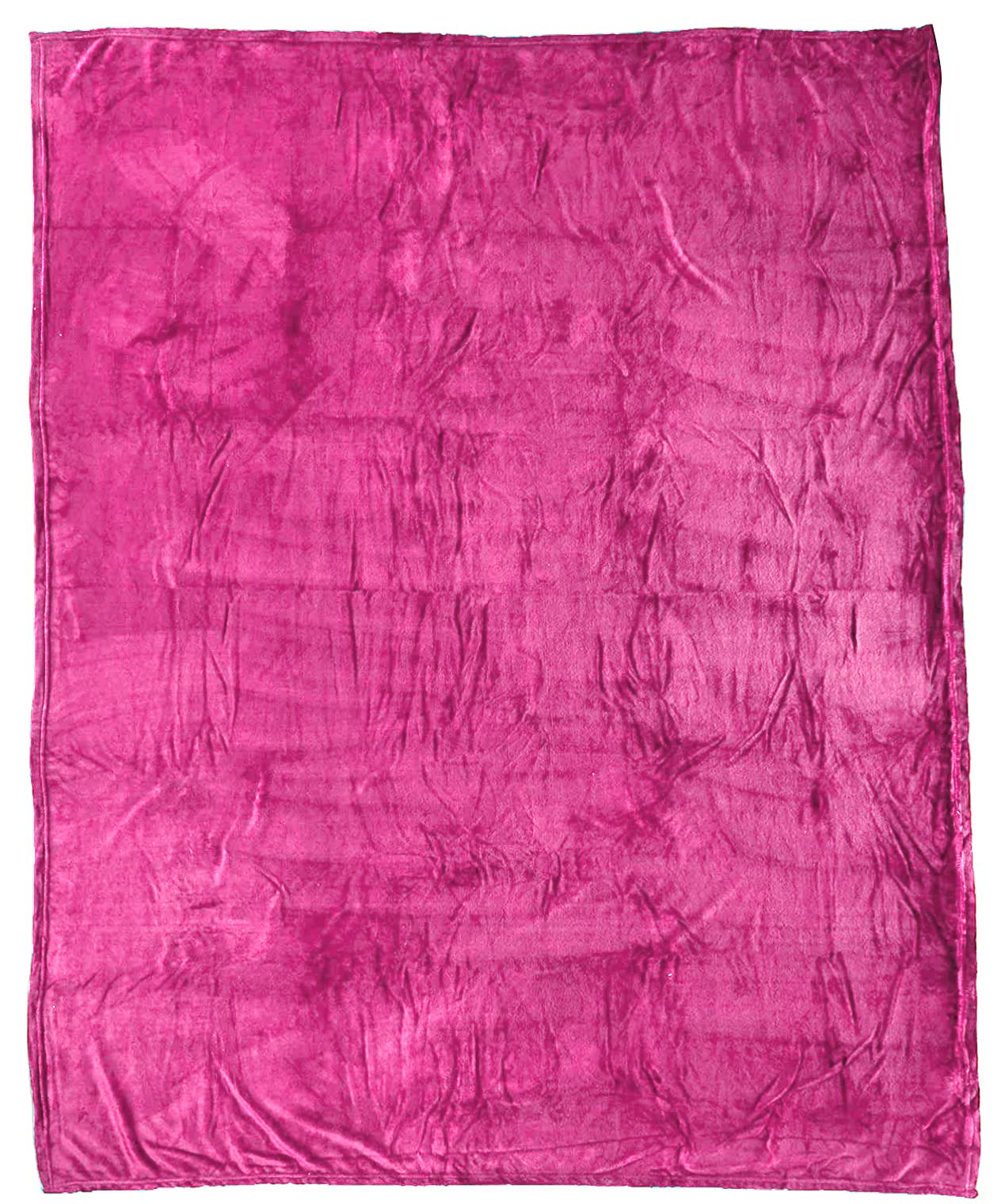 Home Must Haves Solid Hot Pink Bed Blanket Bedding Throw Fleece Super Soft Warm (Full)