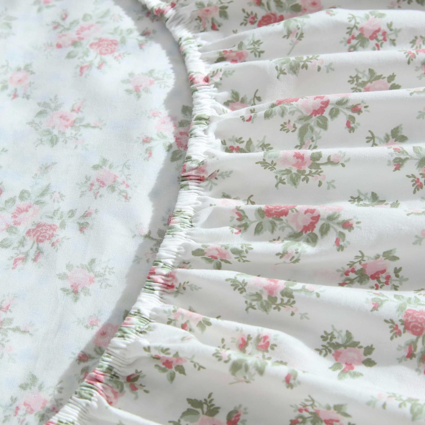Laura Ashley – Twin Size Sheet Set, Crisp & Lightweight Cotton Percale Bedding with Fitted Sheet and Pillowcase, Floral Room Decor, Deep Pocket, College Dorm Room Essentials (Leanna Rose Pink)