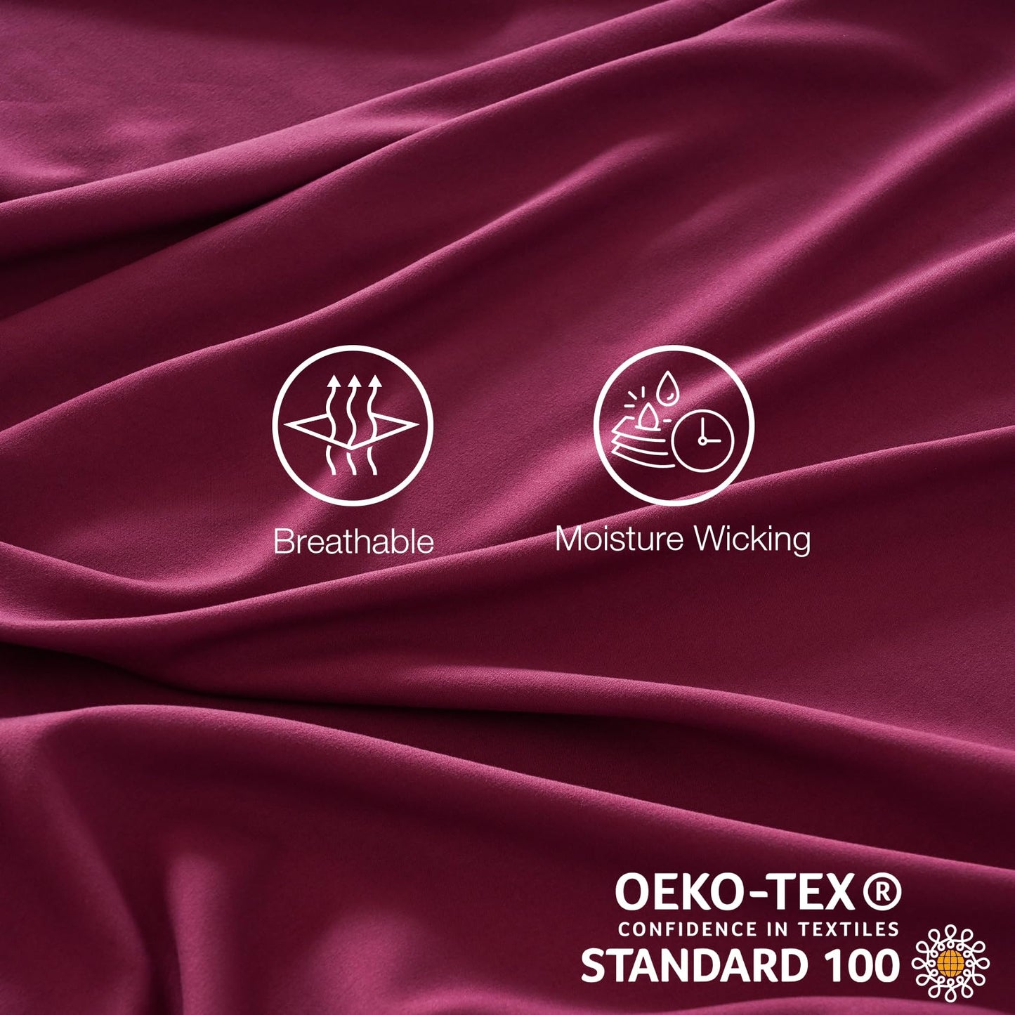 Yibeizi Fuchsia King Sheet Set,Soft Microfiber Cooling Bed Sheets,4 Pieces Deep Pocket Fitted Bedsheet Flat Sheet & Pillowcases