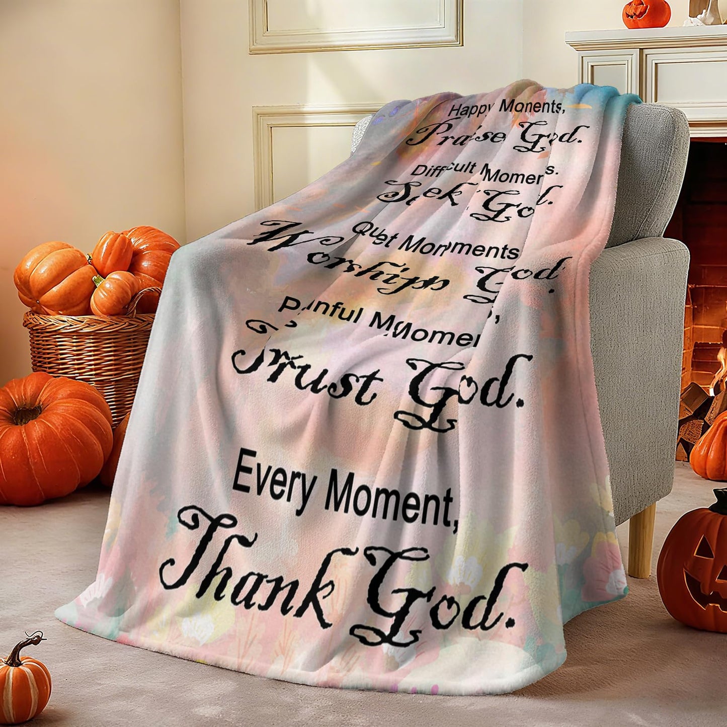 COMFAR Christian Gifts for Women Faith, Inspirational/Religious/Spiritual/Baptism Gifts for Adults/Girl, Soft Throw Blankets for Women/Men, First Holy Communion Gifts for Girls 40"x 50"