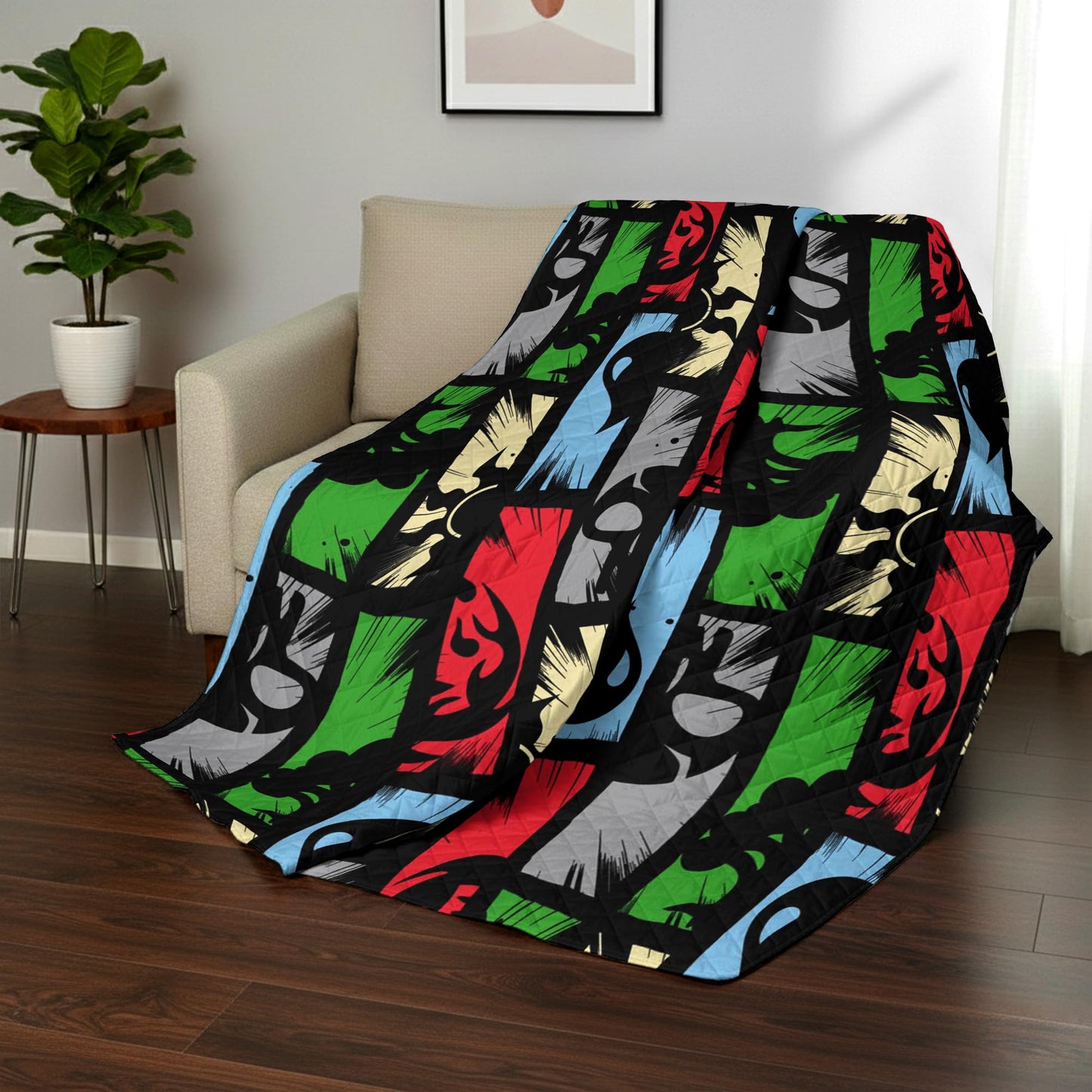 Northwest Magic The Gathering Animated Magic Twin Quilted Blanket, Comfy Throw, Adults Boys Girls, Soft Lightweight Bedding for Bed, or Couch, 60 x 90 inches