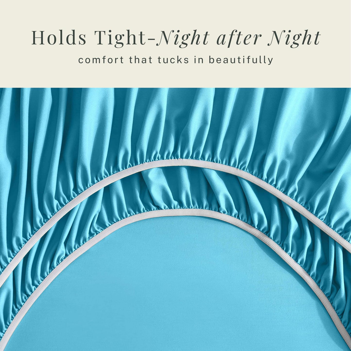 Hearth & Harbor Extra Deep Pocket Queen Sheets Sets - Fits Mattress 18-24 Inches Deep - Extra Deep Pocket Sheets - 6 Piece Queen Size - Beach Blue