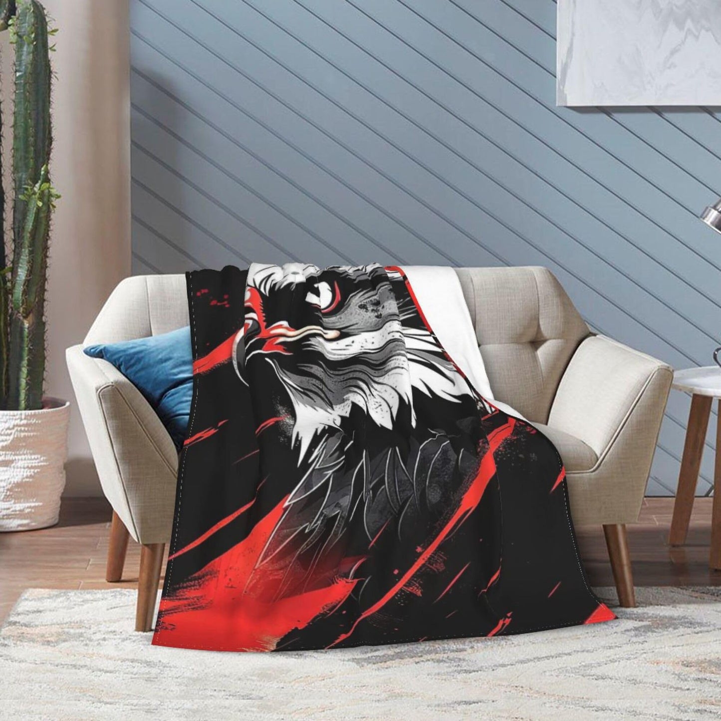 Eagle Blanket Eagle Decor Cozy Animal Throw Super Soft Plush Flannel Fleece Blanket Gift for Kids Adults Men Women Ultra Warm & Lightweight Flannel, 50"X40"