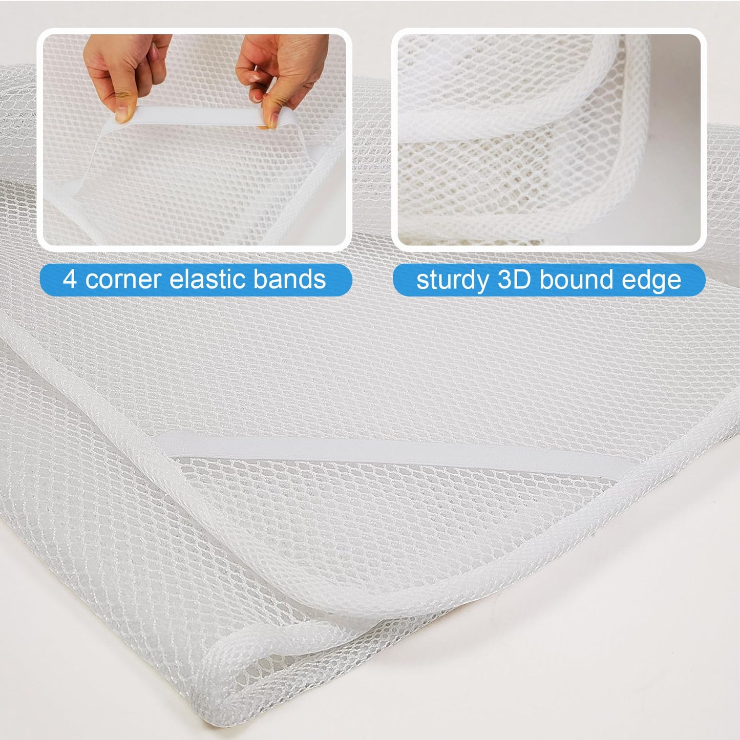 Esme L&H Mattress Underlay RV Ventilated Mattress, Super Breathable 3D Mesh Fabric, Standard King Size, White, Breathable, Washable