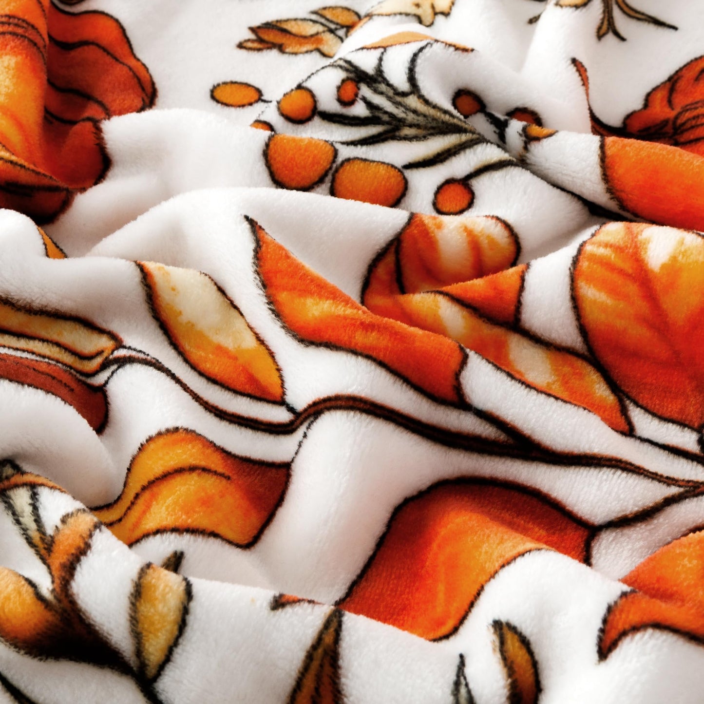 ROMROL Halloween Throw Blanket, Fall Throw Blankets, Fuzzy Fluffy Cozy Soft Throws, Pumpkin Leaves, Fleece Flannel Plush Blanket Halloween Fall Decor for Couch Bed Sofa (50" x 60")