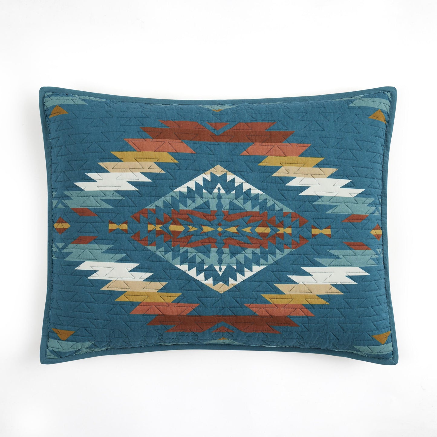 Pendleton Full/Queen Quilt Set – 100% Cotton 3 Piece Quilt Set with Shams, Soft Lightweight Bedding for Queen Size Bed, Teal Blue Multi Patterned Comforter Alternative, Queen Bedding Set (Summerland)