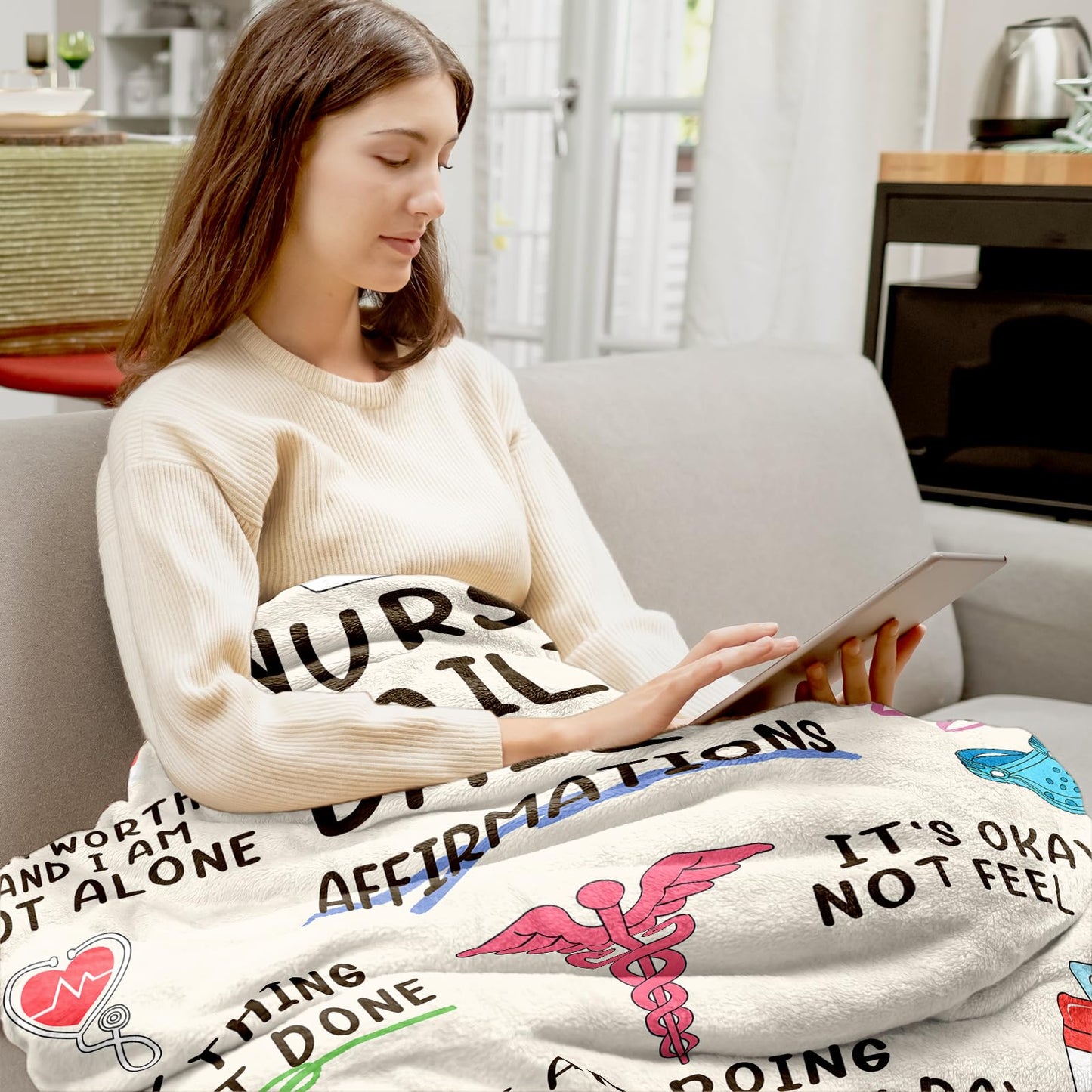 Stelogiift Nurse Gifts for Women Blanket 60" x 50" - Nurse Appreciation/Week/Day Gift, Graduation/Birthday/Present for Nursing Student/Practitioner, Nurses Practitioner, RN Nurses, LPN