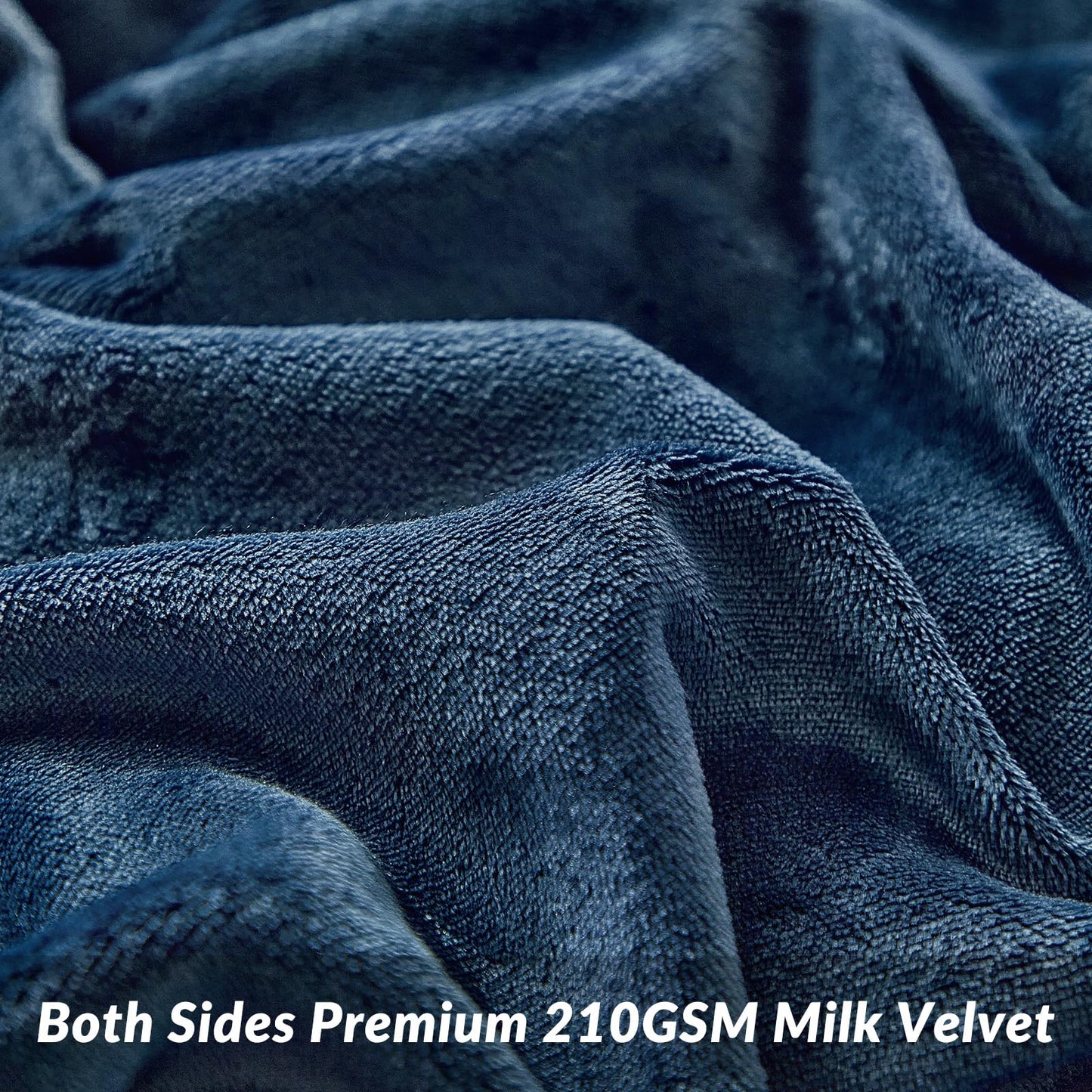 WARMDERN Navy Velvet Duvet Cover Set Queen Size, Luxury Milk Velvet Bedding Duvet Cover with Zipper Closure, 3pcs Ultra Soft Duvet Covers for All Seasons, 90" x 90", Navy