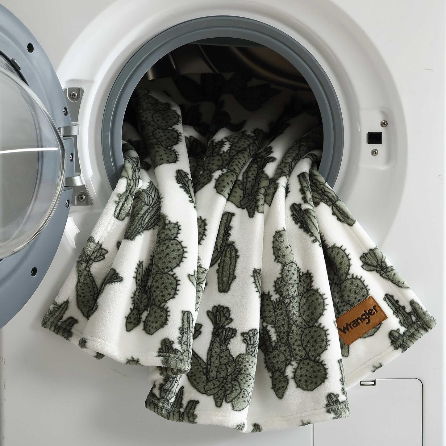 Wrangler - Blanket, Super Soft Plush Bedding, Yellowstone Inspired Throw Blanket for Couch or Bed (Cactus Garden Green, 50' x 70')