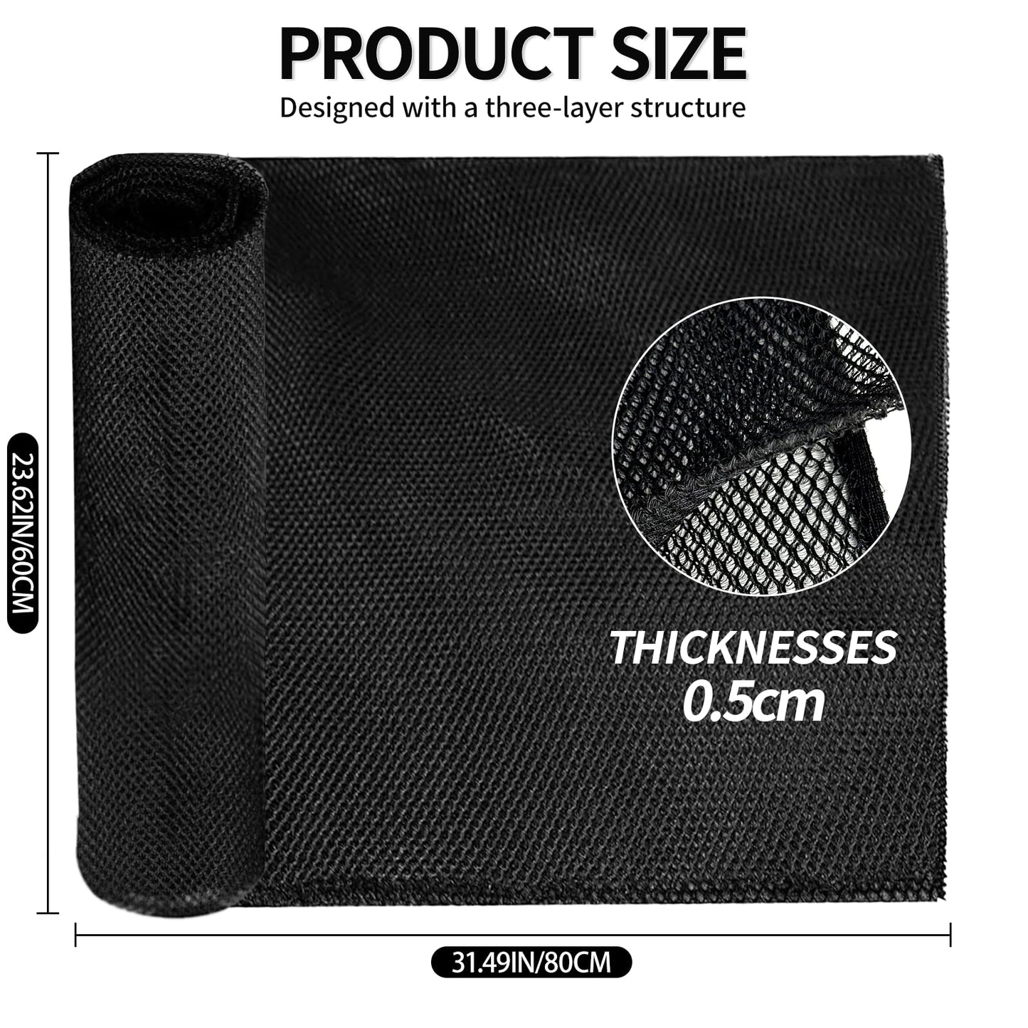 RV Mattress Underlay, 80 X 60 inch 3D Air Meshfiber Under Mattress Ventilation, RV Queen Mattress Pad for RV Bed, Campers, Boats