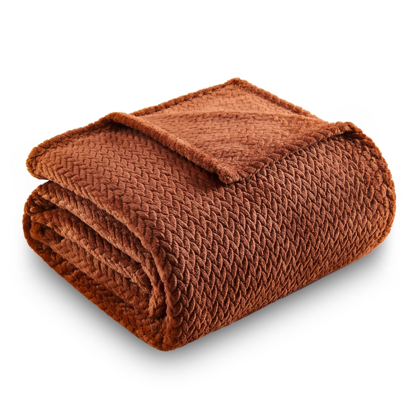 NEWCOSPLAY Super Soft Throw Blanket Coffee Premium Silky Flannel Fleece Leaves Pattern Lightweight Bed Blanket All Season Use (Coffee, Throw(50"x60"))