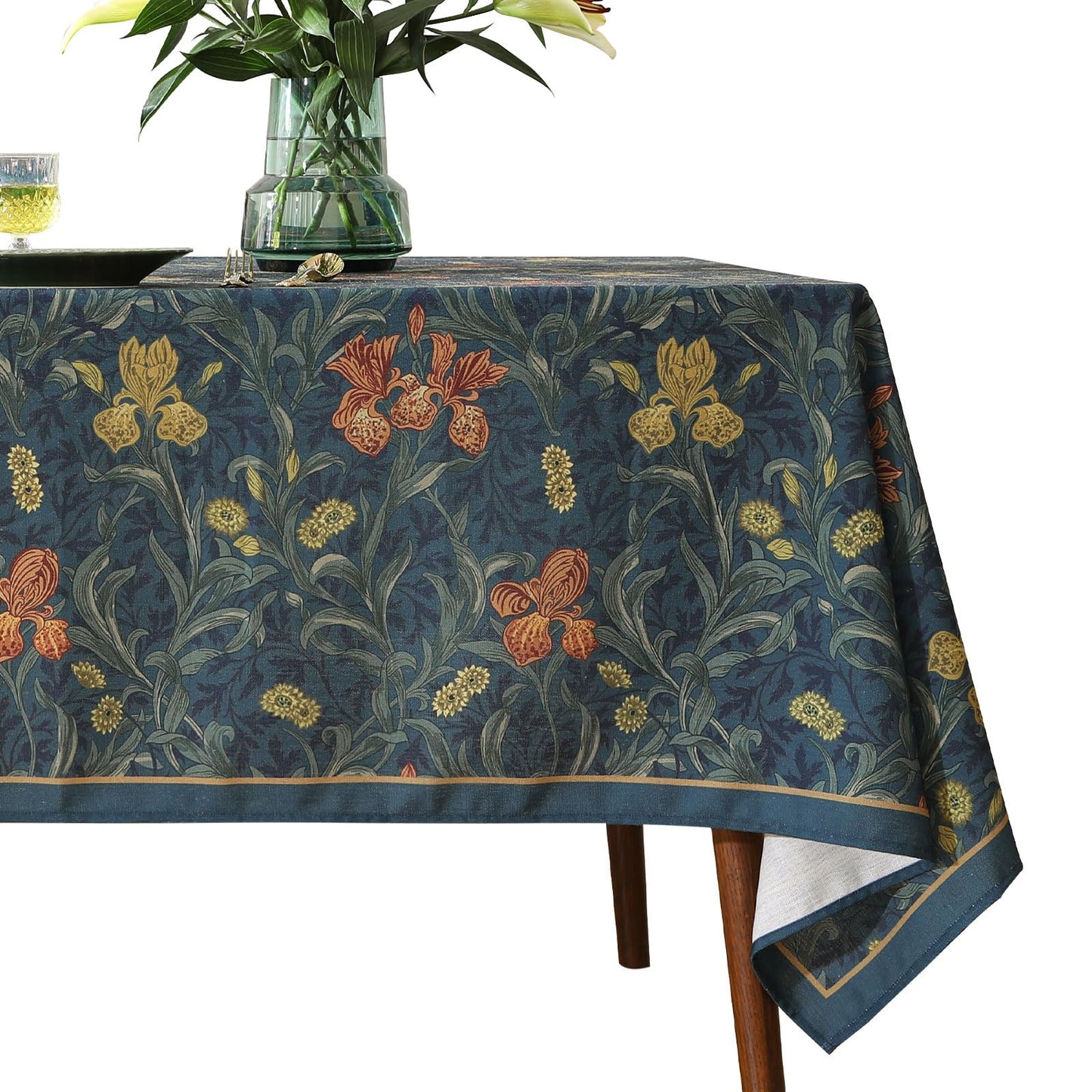 patdrea Vintage French Linen Tablecloth,Square,55"x55"-Herbert C