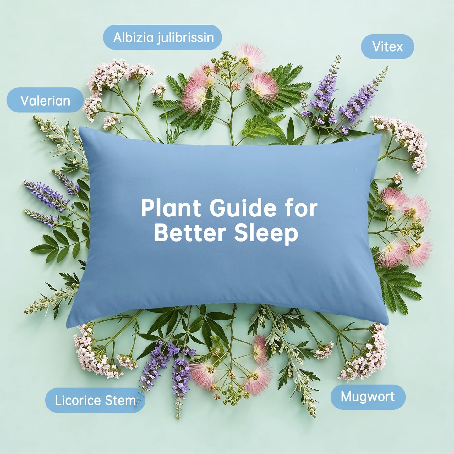 MUXHOMO Ice Blue Bed in a Bag King 7 Pieces, King Comforter Set Reversible Botanical Flowers Design, Ultra Soft & Breathable Bedding Sets with Comforter, Sheets, Pillowcases & Shams