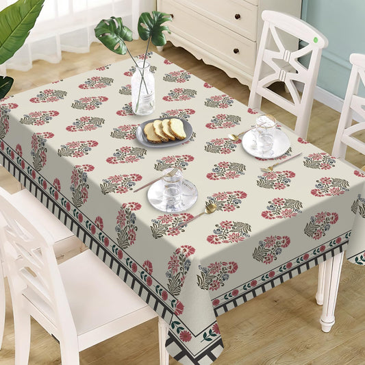 Livcoz Vintage Floral Rectangle Tablecloth 60 x 84 Inches, Retro Pink Flower Botanical Pastoral Decorative Dining Table Cloth, Spring Summer Dinner Tablecover Picnic Party Decoration