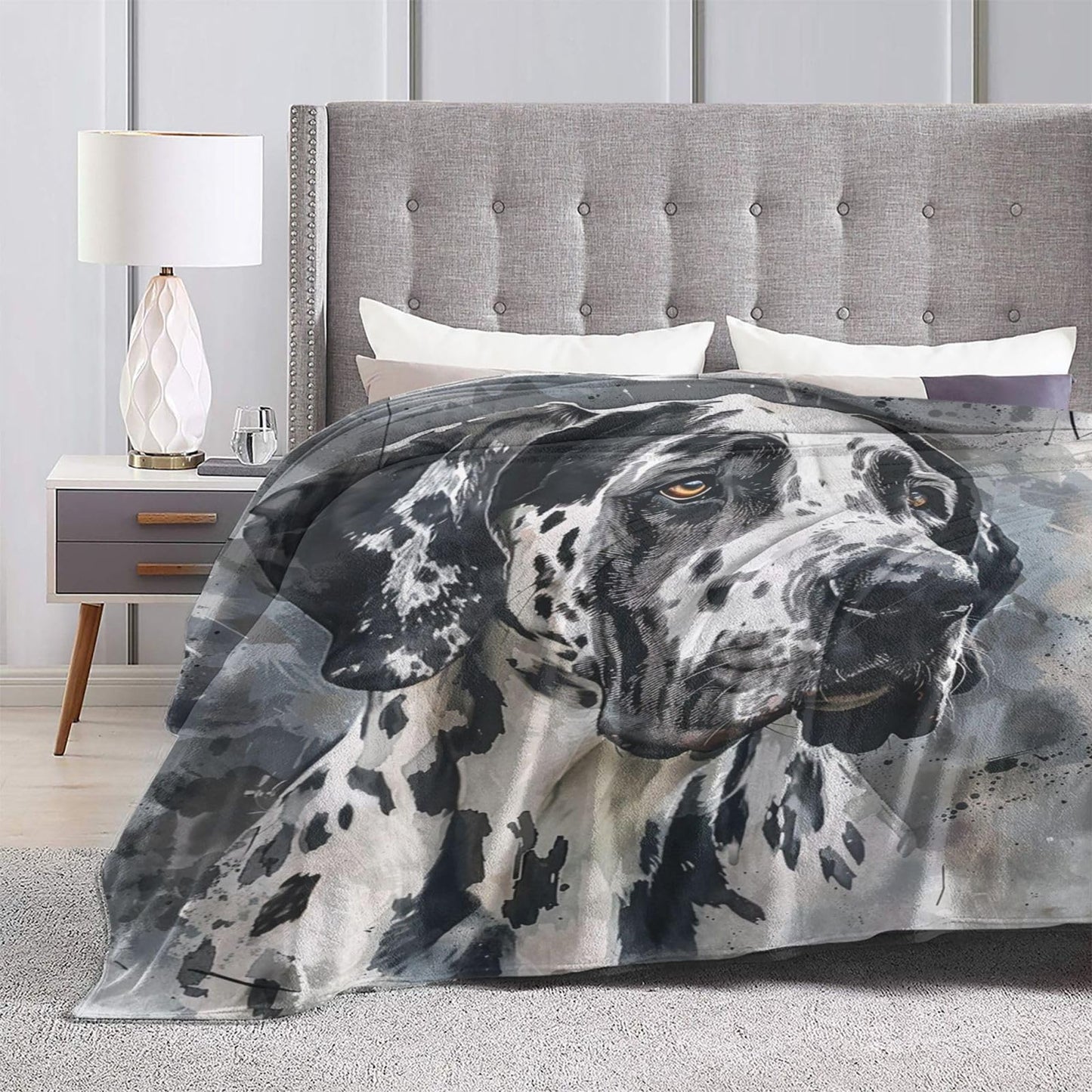 TZJCCMAY Great Dane Blanket for Kids Women Adults, Dog Lover Throw Blankets, Soft Lightweight Fleece for Bed Sofa Home Living Room Decor, Birthday Gifts, 50x60in