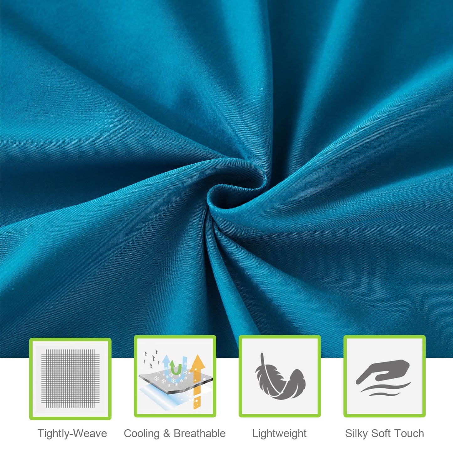 ILAVANDE Teal Queen Sheets Set 6 Piece,Hotel Luxury Super Soft 1800 Series Microfiber Queen Bed Sheets Set-Wrinkle Free & Breathable-14 Deep Pocket Sheets for Queen Size Bed(Queen,Teal)