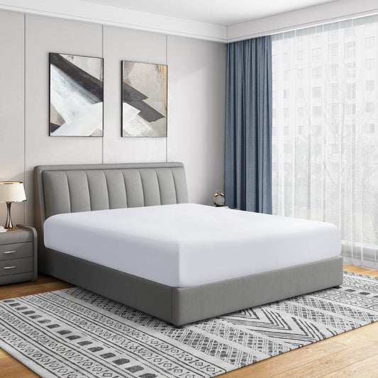Cathay Home King Fitted Sheet Only – Double Brushed Microfiber Ultra Soft, 14" Extra Deep Pocket for 10"-14" Mattress, Wrinkle & Fade Resistant Bed Sheet, White