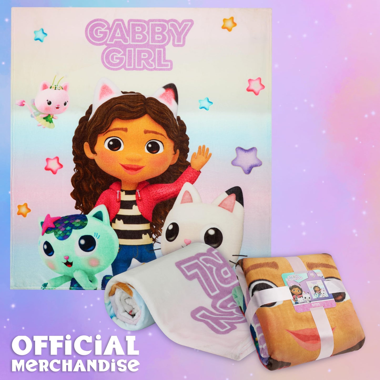 Gabby's Dollhouse Fleece Bed Blanket for Kids Super Soft Blanket Fleece Throws 59.1” x 51.2” Warm Blankets - Girls Gifts