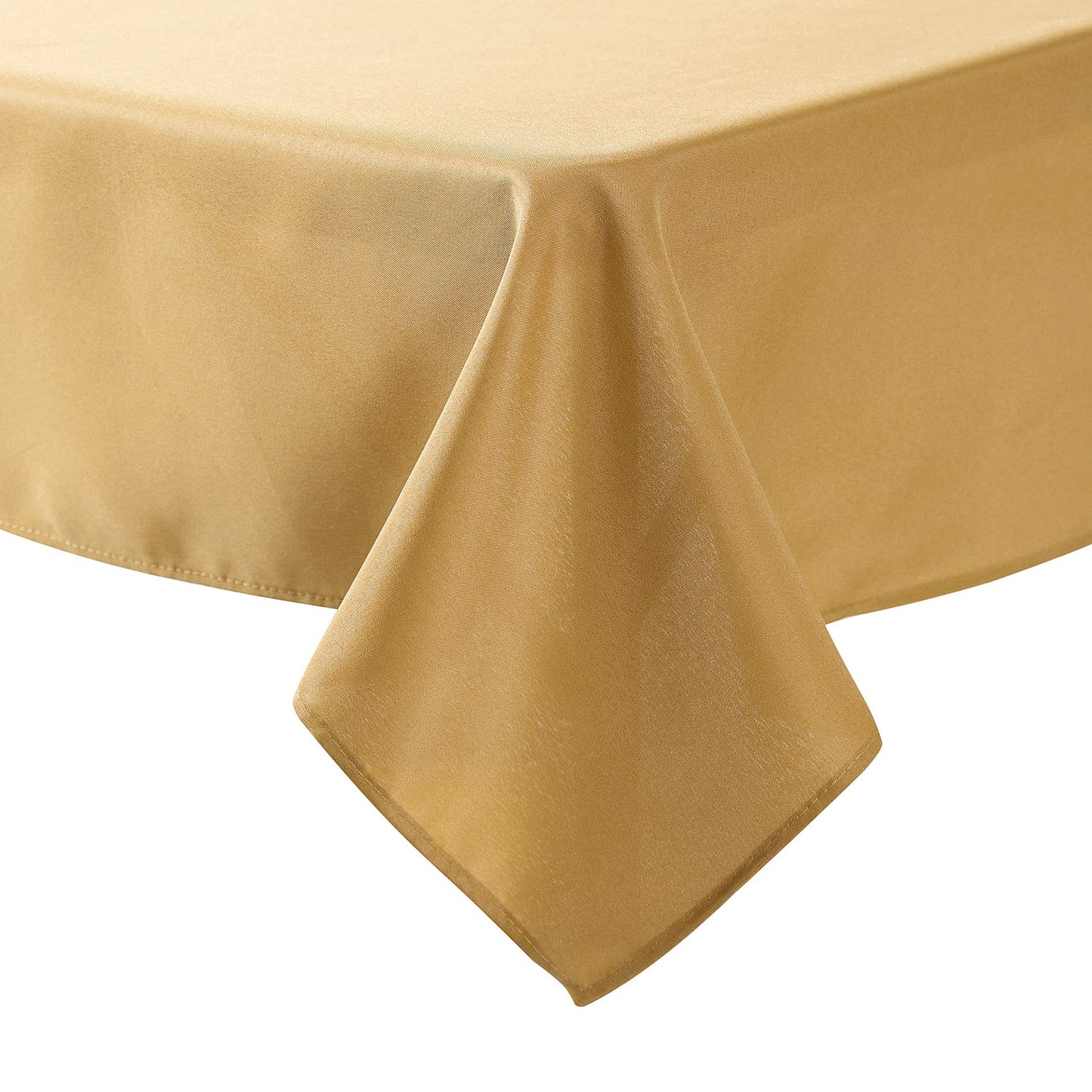 Cupuamon Square Tablecloth 90x90 inch Washable Polyester Fabric Table Cloth for Wedding Party Dining Banquet Decoration（90x90,Gold）