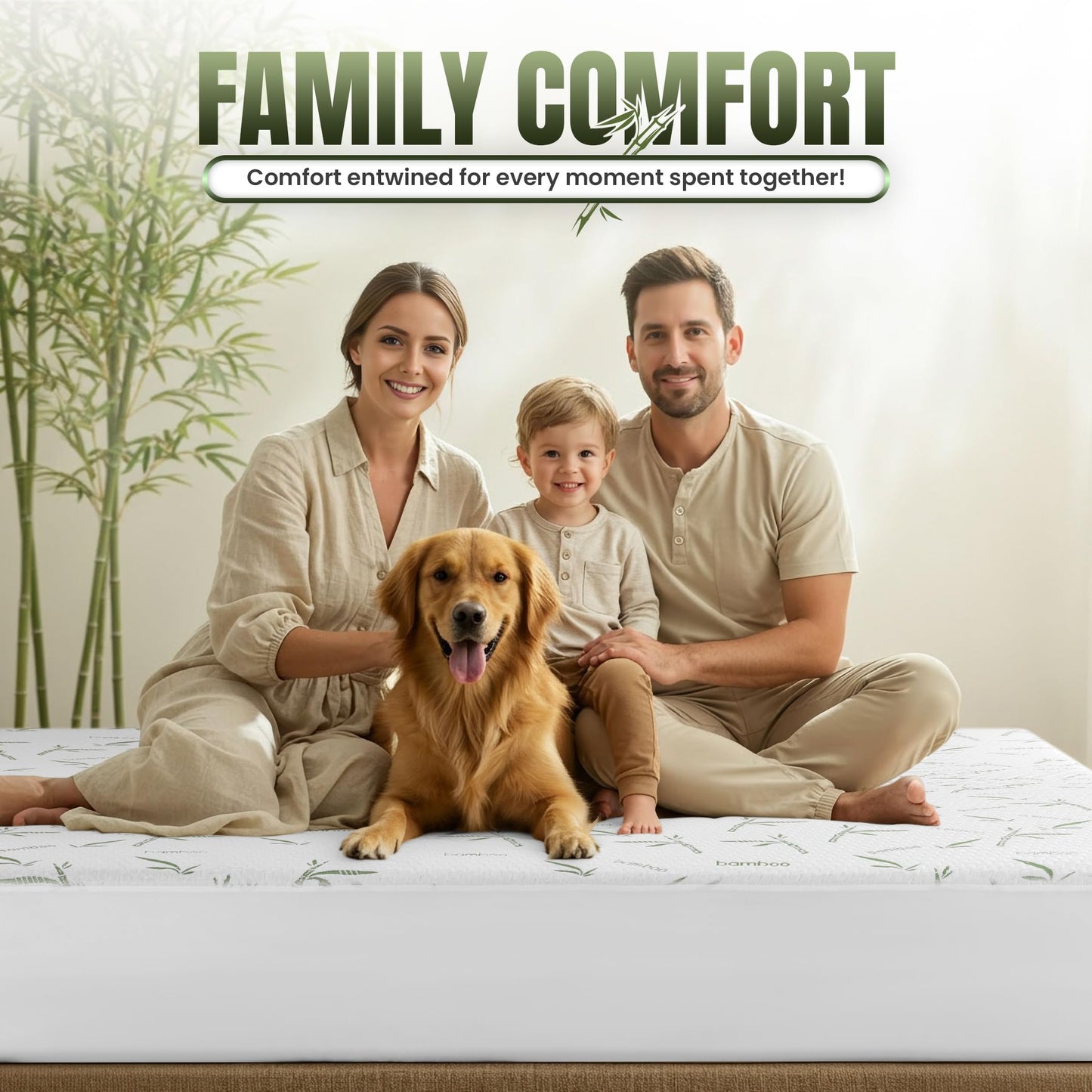 Utopia Bedding Waterproof Mattress Protector Queen Size Bed, Premium 200 GSM Bamboo Viscose Cooling Mattress Cover, Soft and Breathable, Fitted Style with 17 Inches Deep Stretchable Pockets