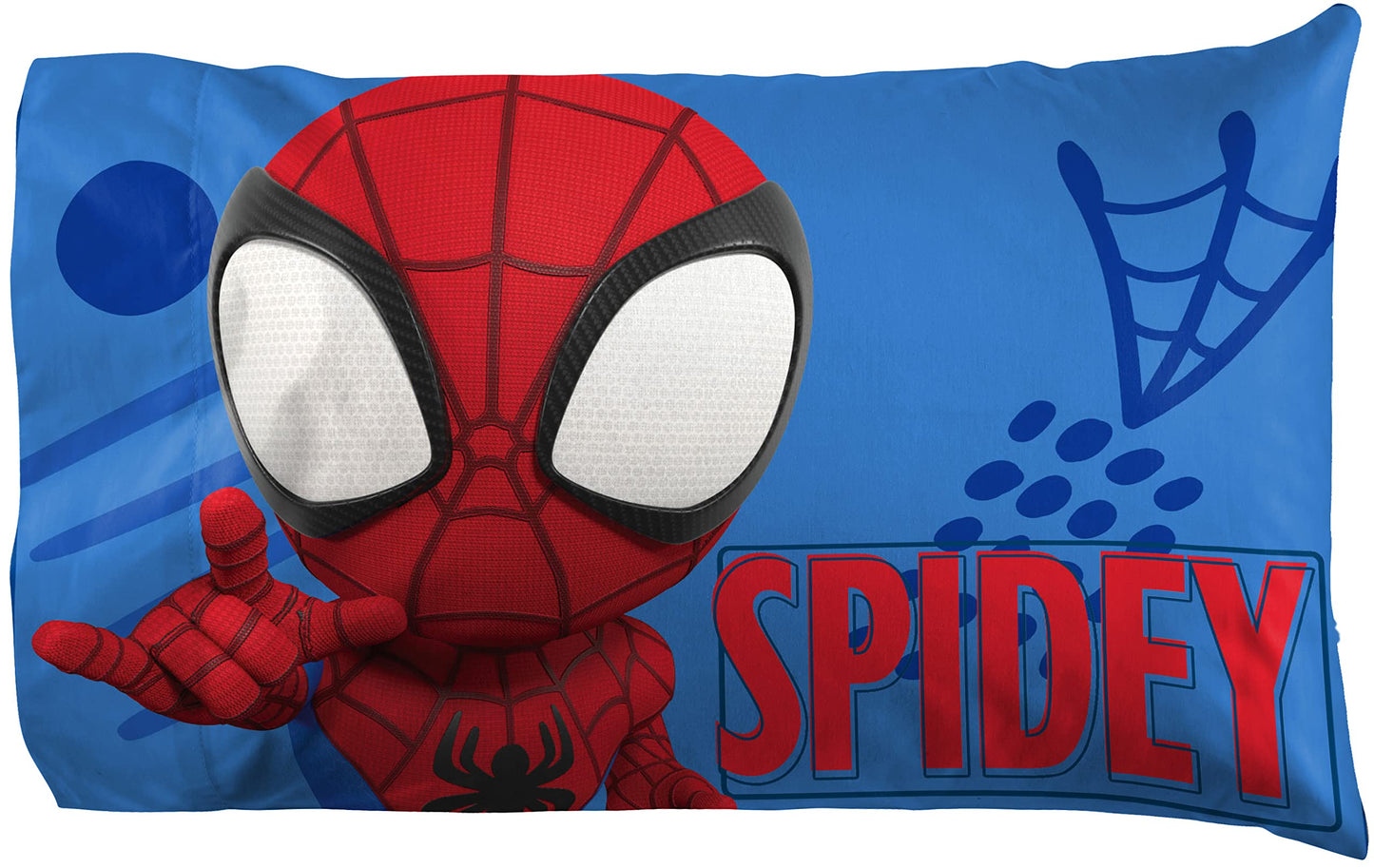 Jay Franco Kids Sheet Set with Fitted, Flat Sheets & Pillow Cover - Ultra-Soft Bedding with Pillowcase for Room Decor, White - Spidey & Friends, 4 Piece Full