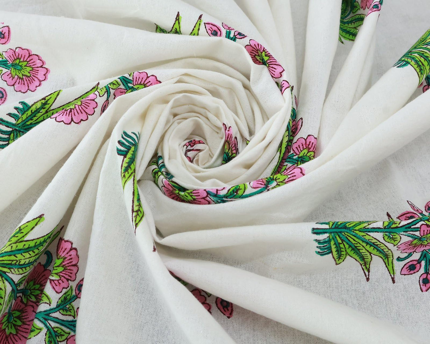 60x60 Inches Square Hand Block Printed Cotton Tablecloth, White Pink Floral Table Cloths Washable, Indian Table Linen for Christmas Thanksgiving Gifts Home Decor Dining Outdoor