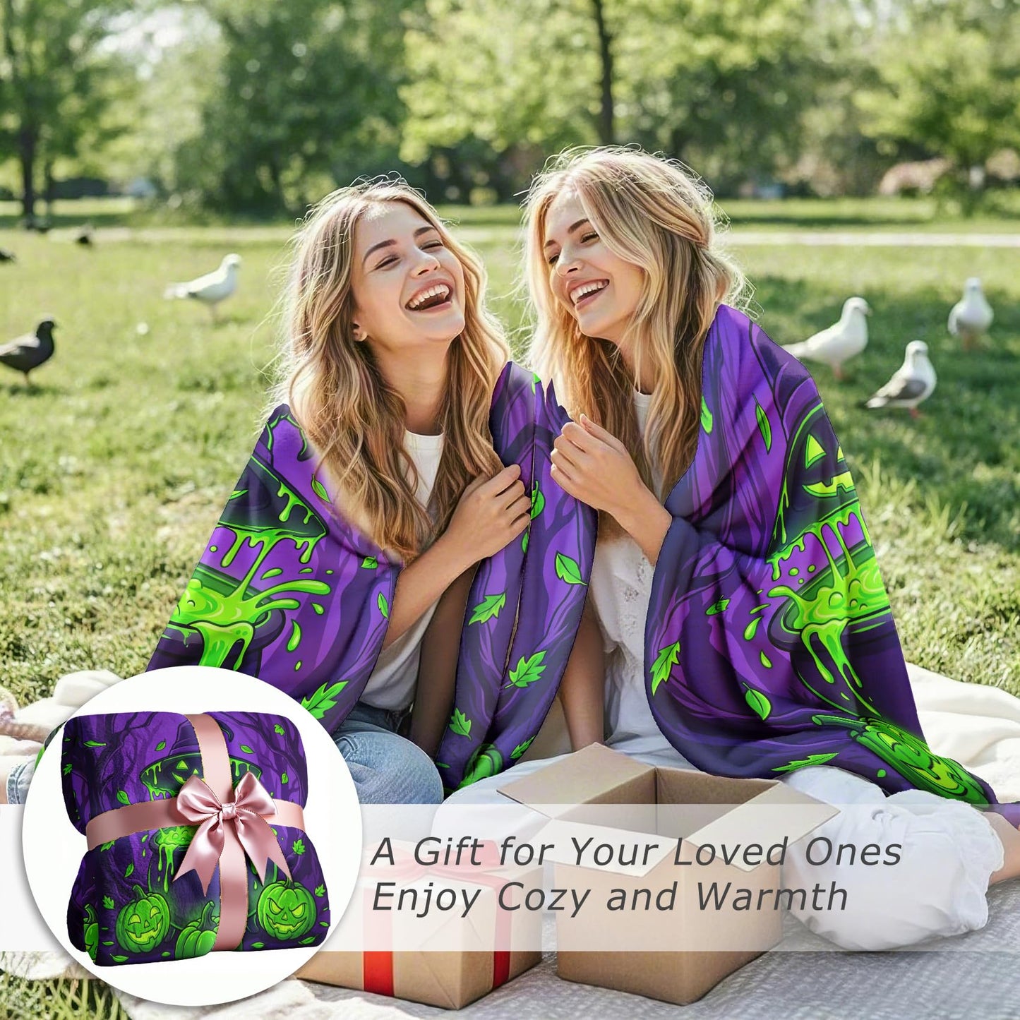 GEDAEUBA Pumpkin Blanket Halloween - Spooky Witchy Jack O Lantern Fleece Blanket Throw, Soft Cozy Blankets & Throws for Couch, Bed, and Sofa, 50x60 inches