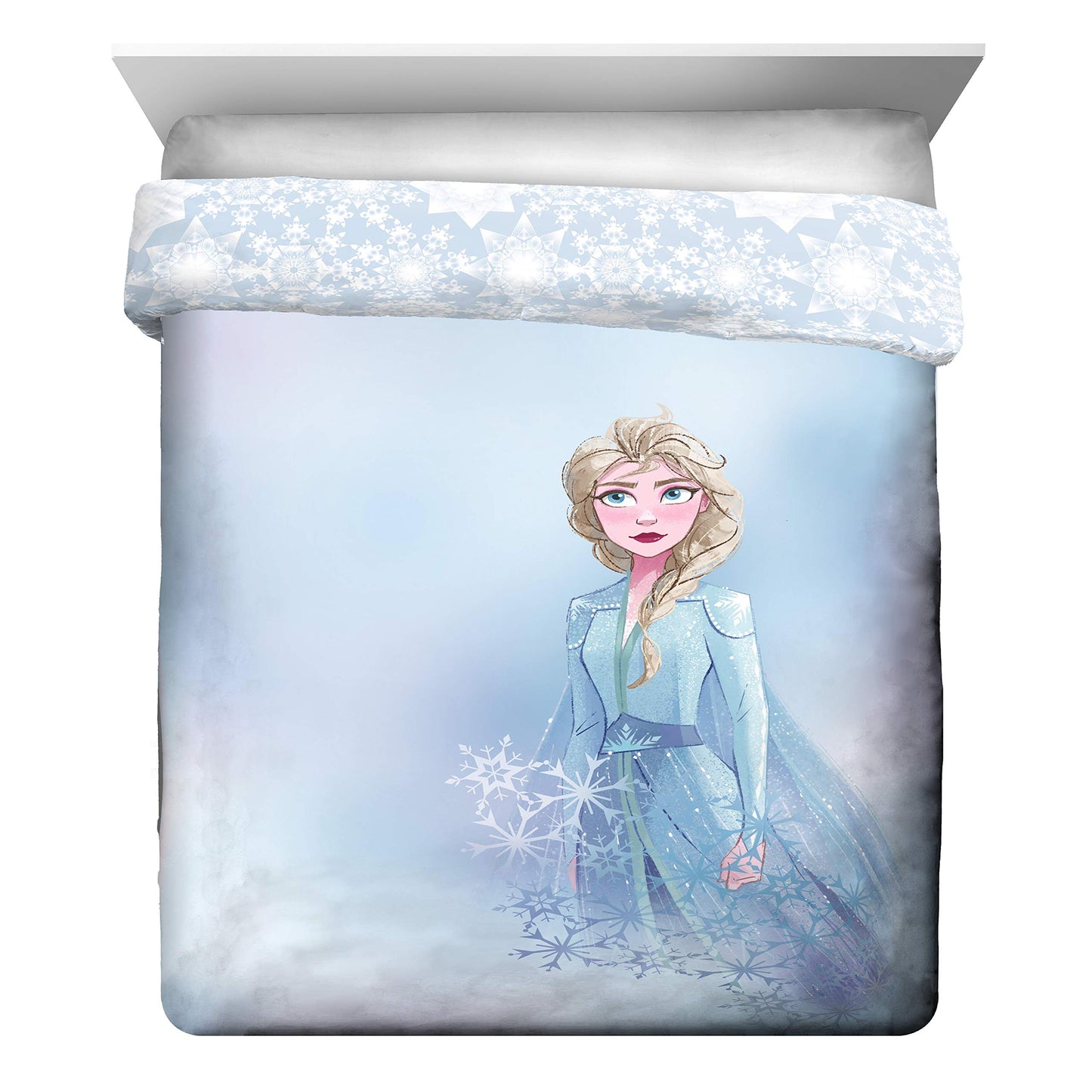Disney Frozen 2 Elsa 7 Piece Queen Comforter Set Bed in a Bag - Reversible Comforter & Sheet Set Bedding - Super Soft Fade Resistant Microfiber, Machine Washable (Official Disney Product) - Jay Franco