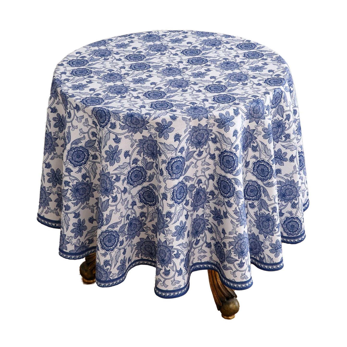 patdrea Elegant French Linen Tablecloth,Round,Diameter 67"-Lantang A