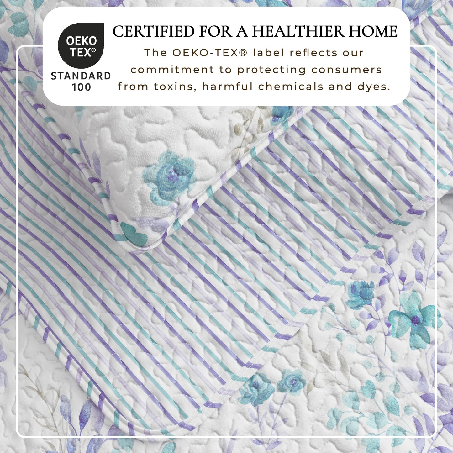Great Bay Home Floral Quilt Set - 2-Piece Twin/Twin XL Size Spring Bedding Set - Lightweight, All-Season, Reversible Bedspread (Bouquet)