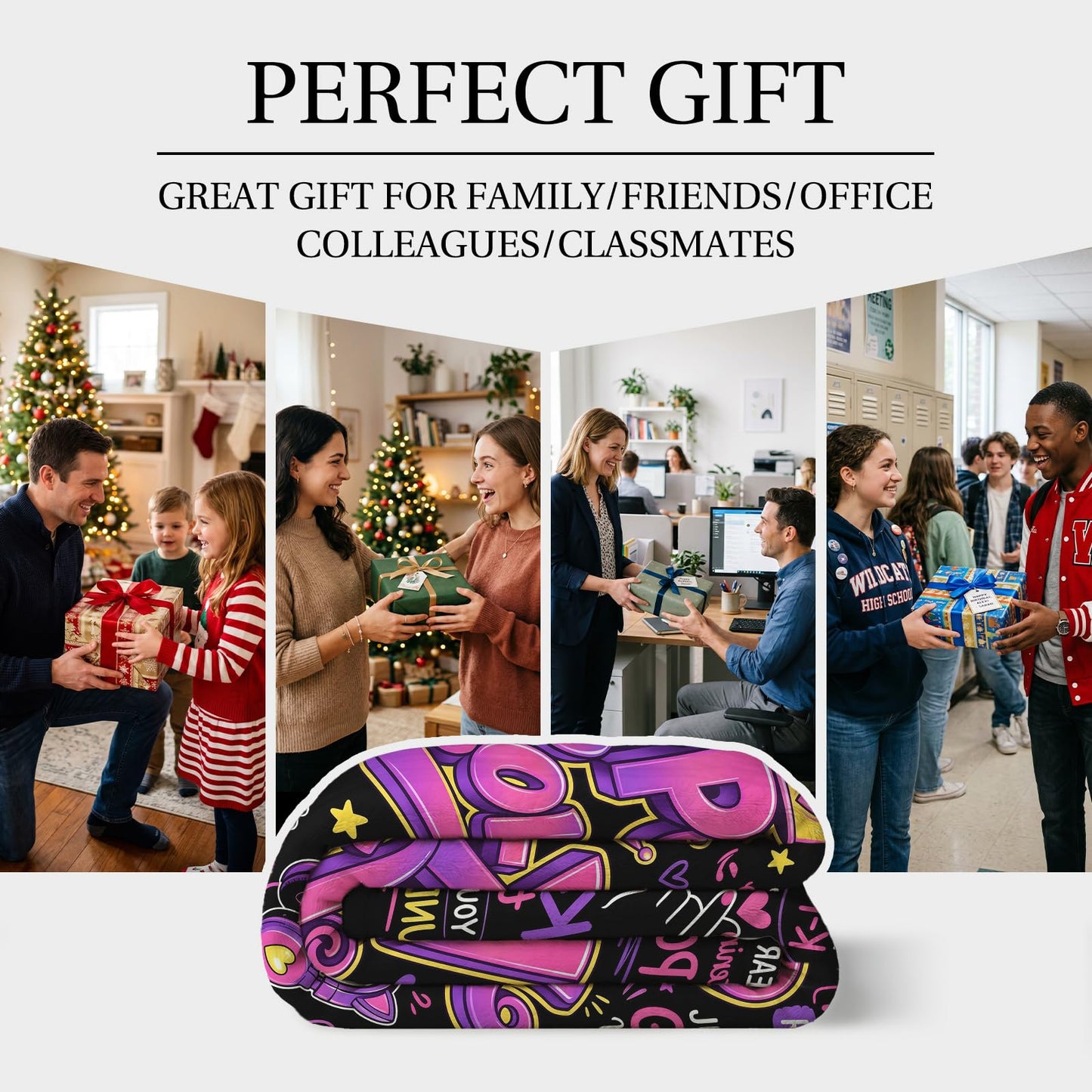 Jekeno Kpop Blanket for Girls Teens Flannel Throw Blanket Cute K pop Lover Gifts Cozy Fleece Blanket Soft Bed Couch Decorative Cover Travel Bedding Kpop Gifts