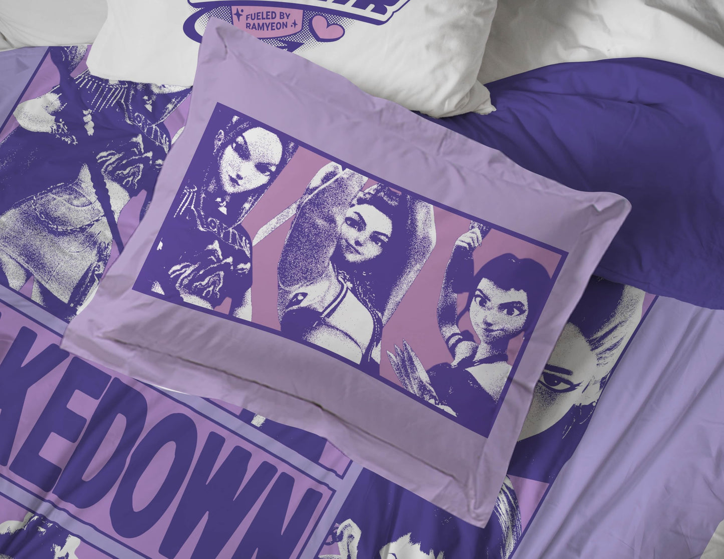 Jay Franco Kids Comforter Set Includes Sheets and Pillow Covers - Soft and Cozy Bed Set for Stylish Room Decor, Official Licensed Bedding, Purple - Kpop Demon Hunters, 5 Piece Twin
