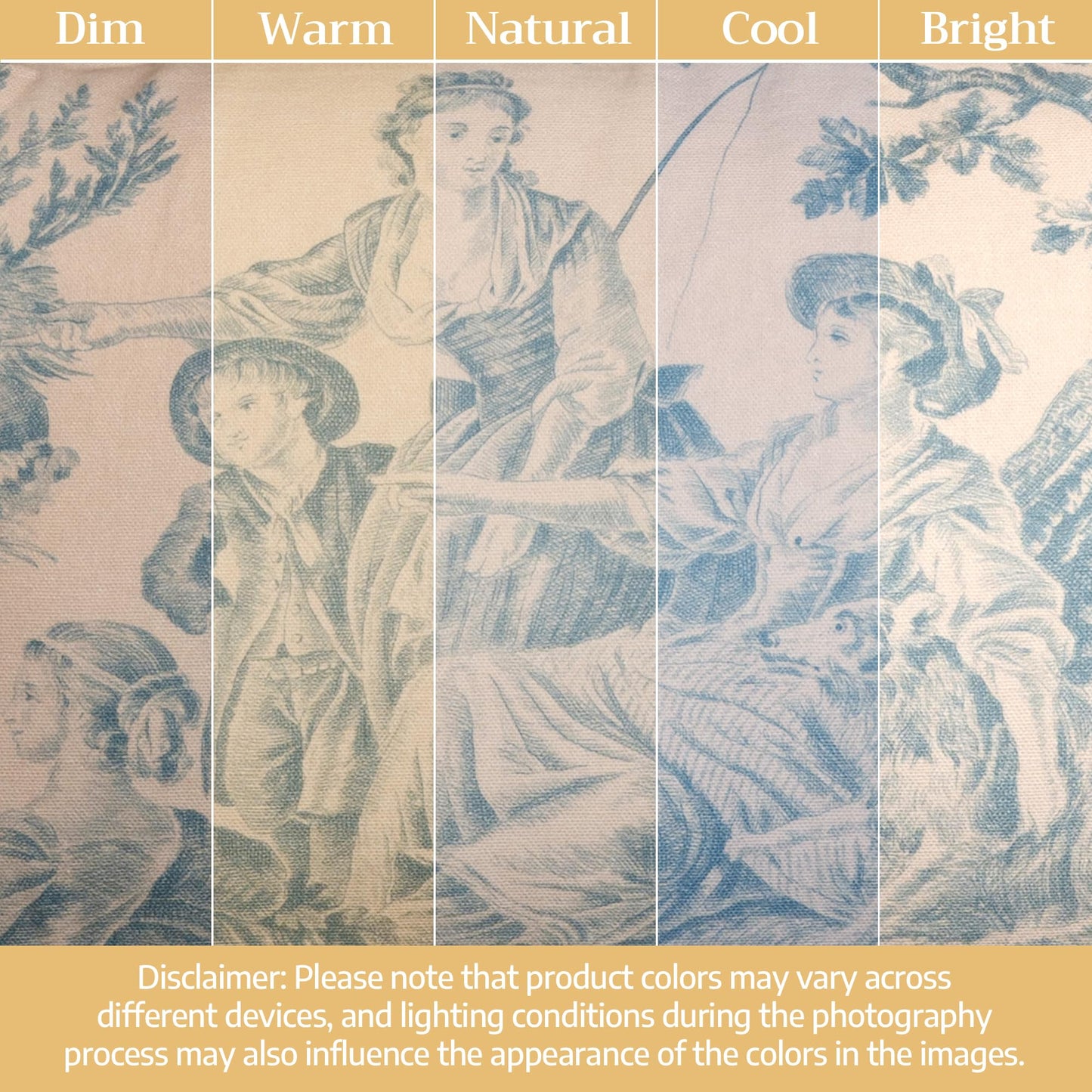 Maison d' Hermine Curtains for Living Room 100% Cotton 96 inch Length One Panel Light Filtering Toile Curtains for Bedroom Windows with Rod and Loop Pockets Drapes (The Miller Blue, 50" W x 96" L)