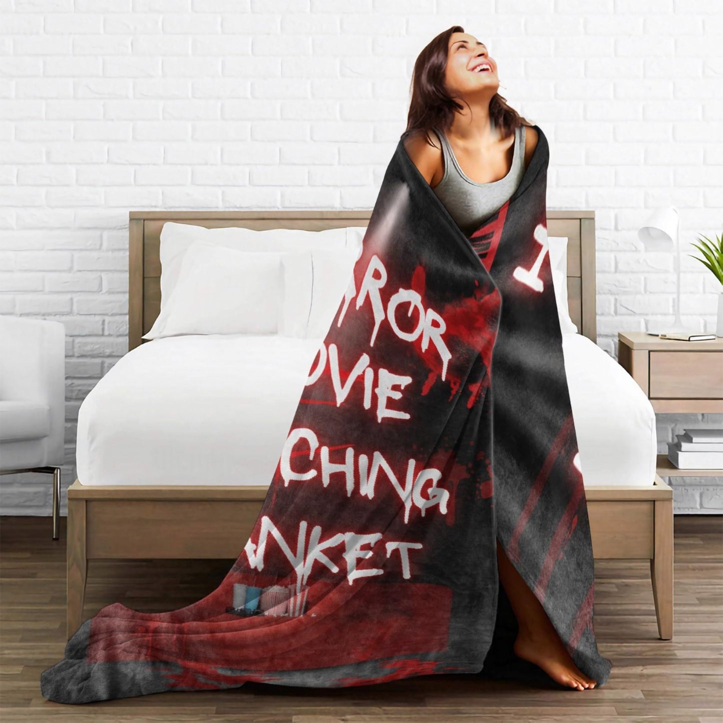 Horror Movie Blanket Ultra-Soft Warm Plush Soft Throw Gifts Lightweight Flannel Blankets for All Season Bed Couch Chair Living Room 50"x40" Small for Kids