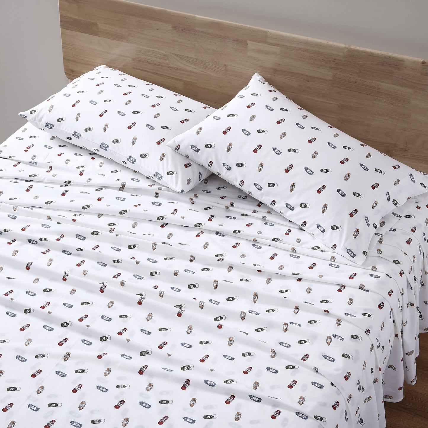 Eddie Bauer- Twin Sheet Set, Cotton Percale Bed Sheets, Crisp & Cool, Dorm Room Essentials (Explore Lantern White, Twin)