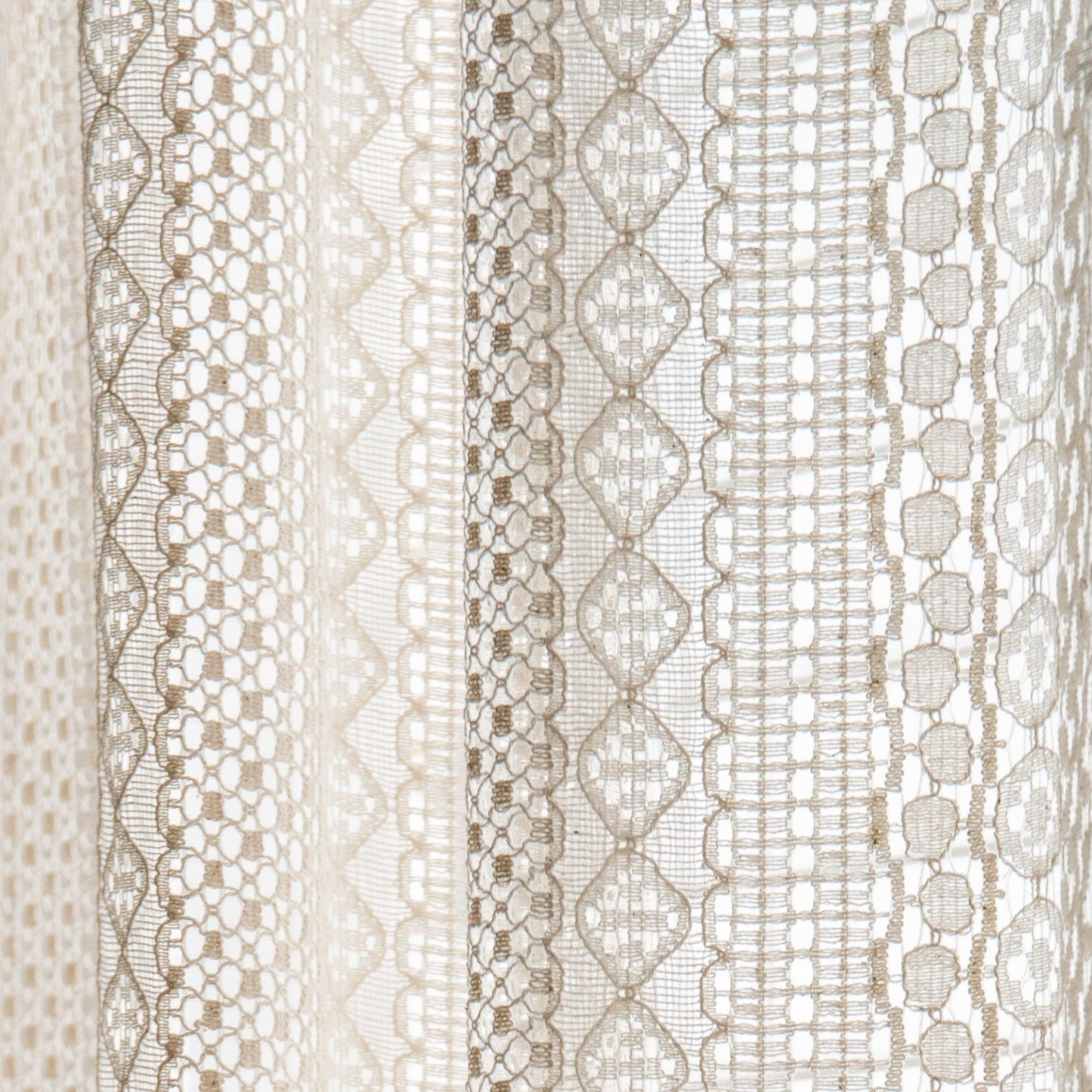 Sutuo Home Boho Curtains Crochet Lace Semi-Sheer Bohemian Hollow Knitted Handmade Tassels, Rod Pocket Window Treatment Vintage Rustic Farmhouse Drapes for Living Bedroom, 1 Panel 59" W x 63" L, Beige
