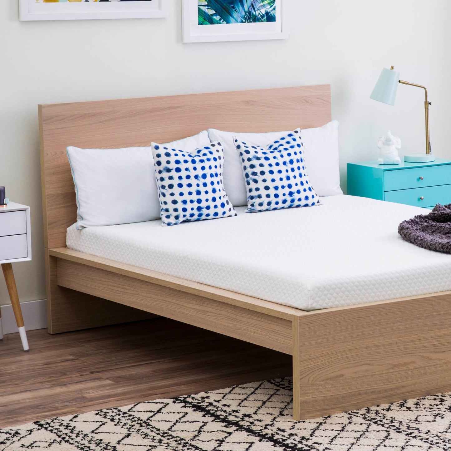 Linenspa 5 Inch Gel Infused Memory Foam Mattress - Full Size - Firm - Low Profile Bed - Mattress in a Box - Youth or Kids Bed - Guest Bedroom - Pressure Relieving and Breathable - CertiPur Certified