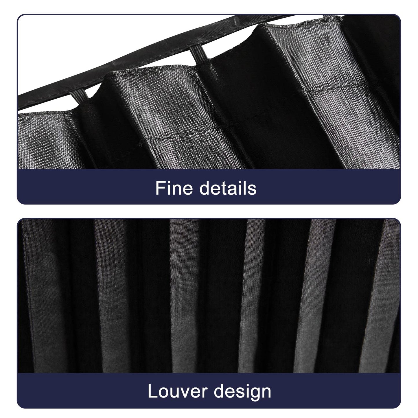ZATOOTO Car Side Window Sun Shades - Privacy Magnetic Black 2 Pcs Covers Blinds Curtains - Auto Accessories Sunshades Keeps Cooler Screen for Baby Sleeping
