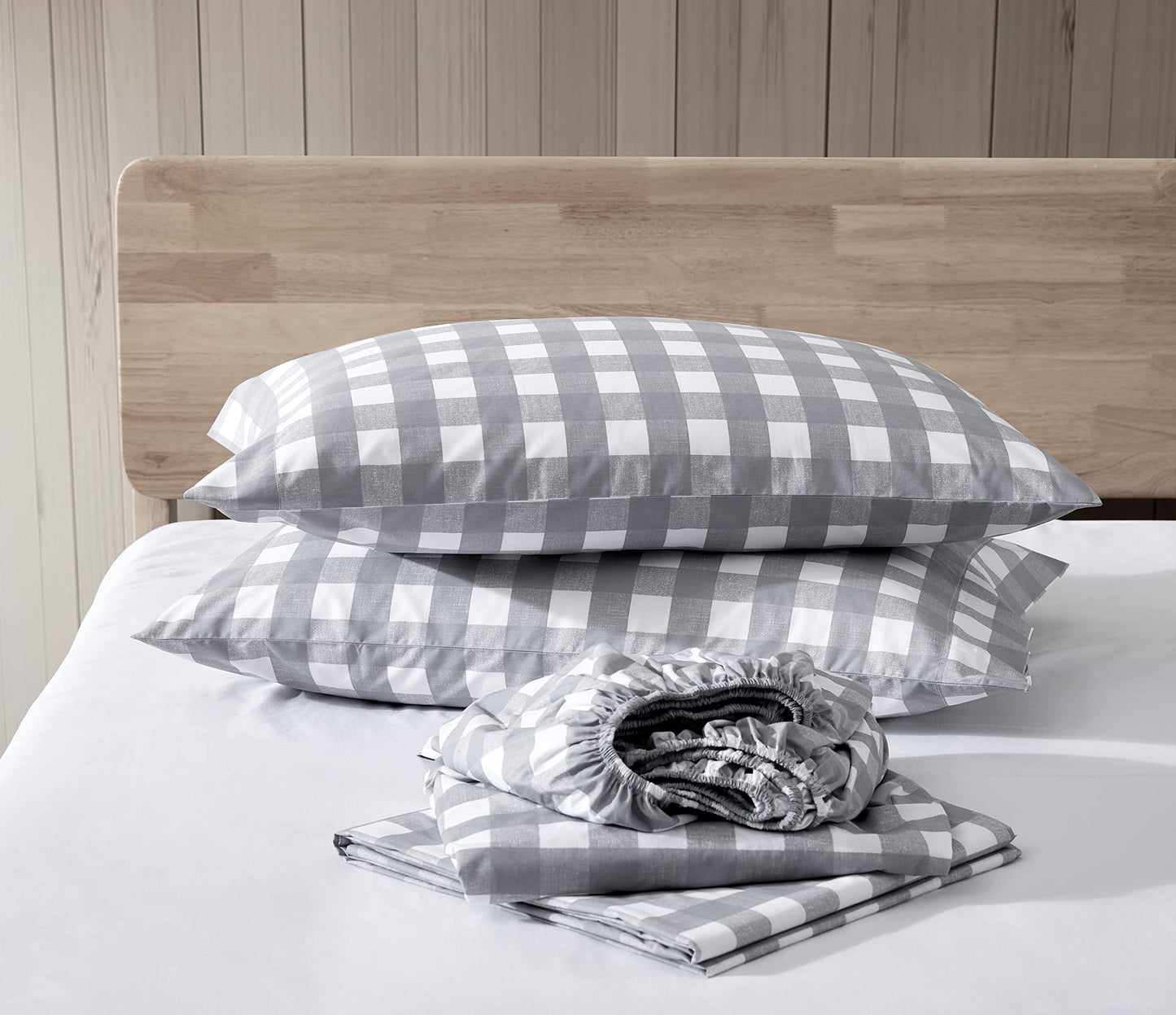 Eddie Bauer - Twin Sheet Set, Cotton Percale Bed Sheets, Crisp & Cool, Ideal Dorm Essentials (Lakehouse Plaid, Twin)