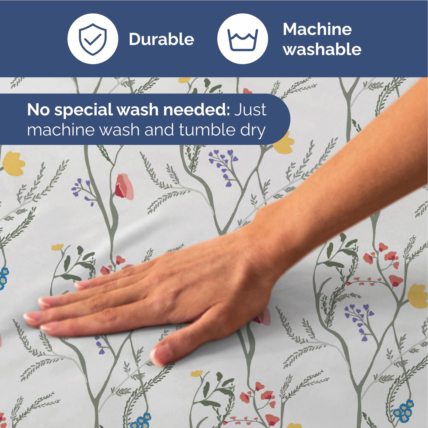 Floral Sheets - Boho King Bed Sheet Set - 1 Flat, 1 Fitted & 2 Pillowcases w/ Deep Pockets - Comfy, Wrinkle & Fade-Free - Boho Botanical Bedding - Ultra-Soft, Breathable and Cooling - King Size Set