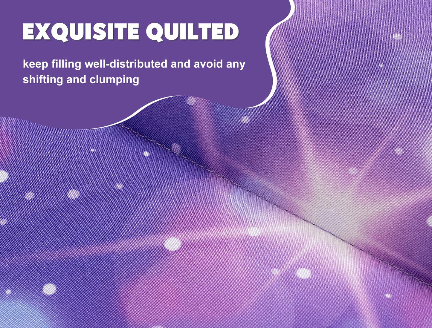Meeting Story 3pcs Kids Comforter Set Zip up Bedding Set for Girls,Twin Kid Bedding Set Gradient Comforter Set for Kid,All in one Zipper Bedding（BluePurple,Twin）