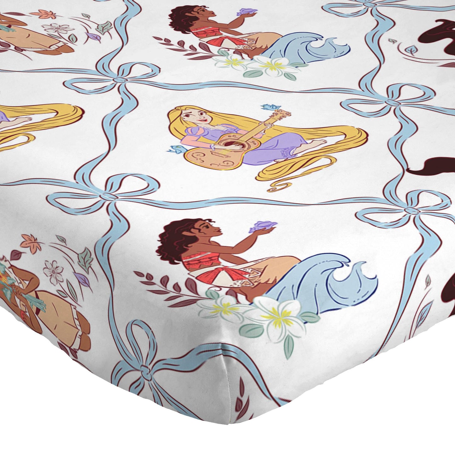 Disney Princess 3 Piece Twin Sheet Set - Kids Super Soft Brushed Microfiber Bedding, Deep Pocket, Fade Resistant, Machine Washable - Cinderella, Belle, Ariel & Tiana - Jay Franco (Official Disney)