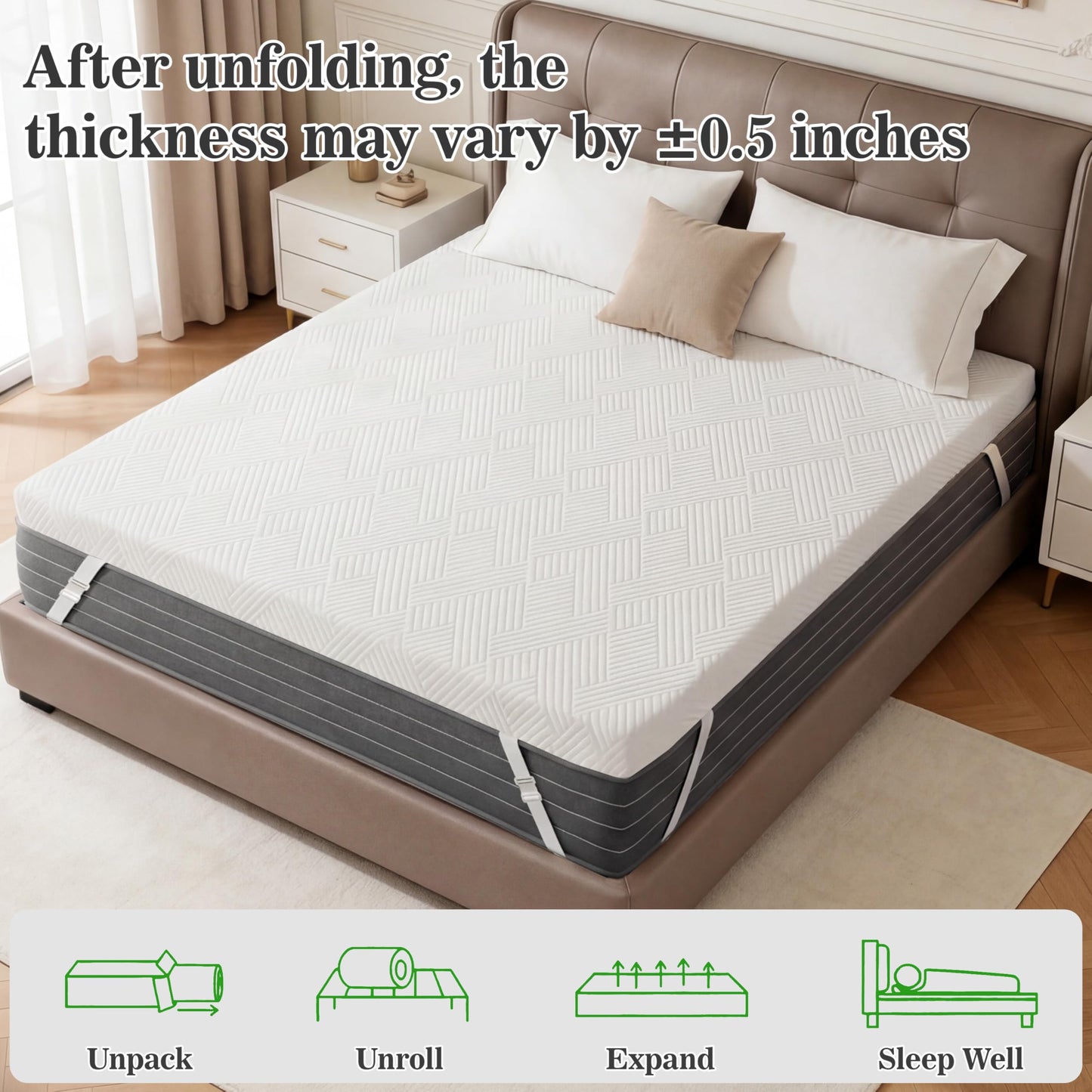 Extra Firm Mattress Topper 4 Inch Twin, Gel Memory Foam Bed Topper Pain Relief, Mattress Pad for Extra Support, Washable Cover with Anti-Slip Straps, CertiPUR-US Oeko-Tex Certified 38"x 75"