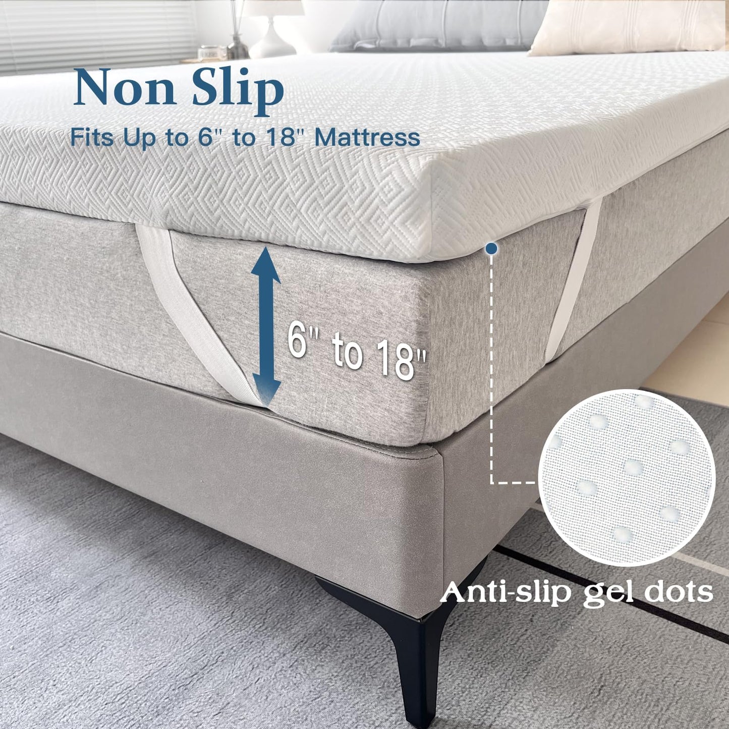 Airensky 2 Inch Memory Foam Mattress Topper, Cooling Gel Infused High Density Twin (39"x75") Topper with Removable Skin-Friendly Cover, Bed Topper for Pressure Relief Back Pain, CertiPUR-US Certifie
