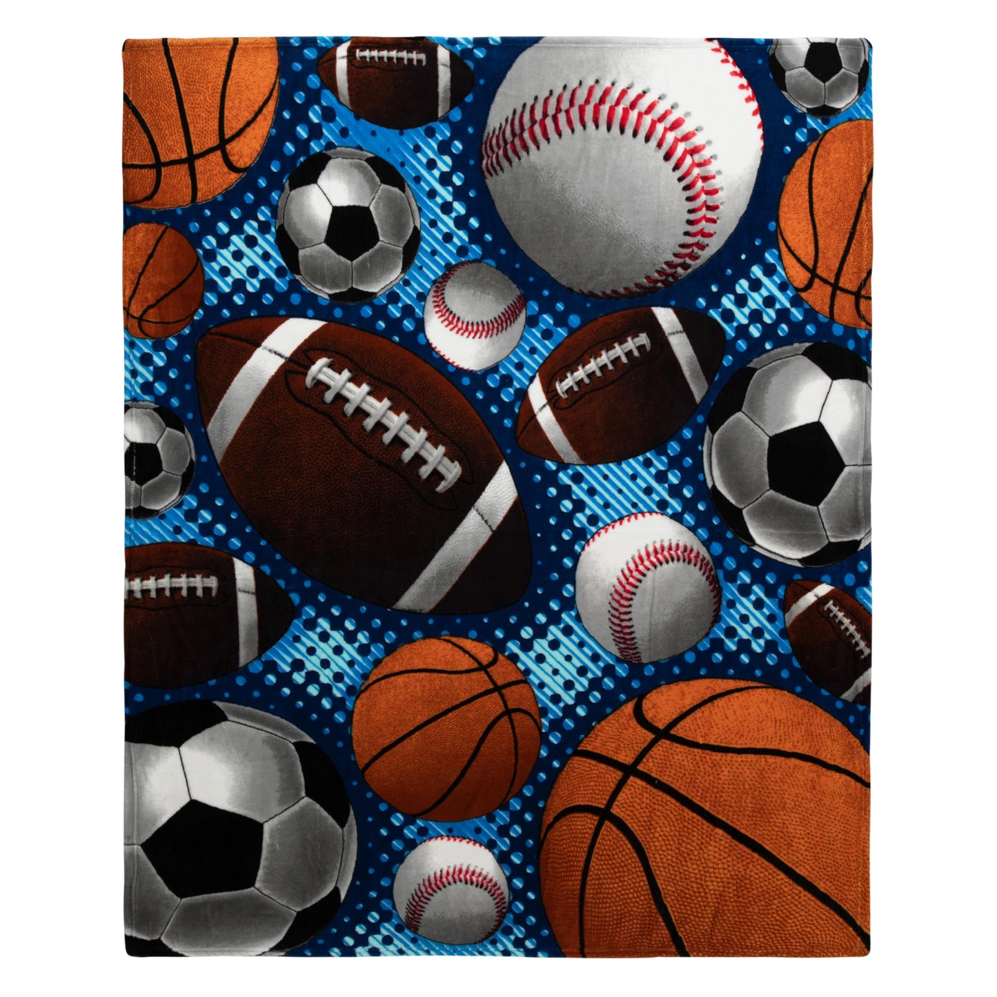 Dawhud Direct Sports Fleece Blanket for Bed, 50x60 Inches Sports Fan Fleece Throw Blanket for Adults and Kids - Soft Plush Blanket - Queen Size