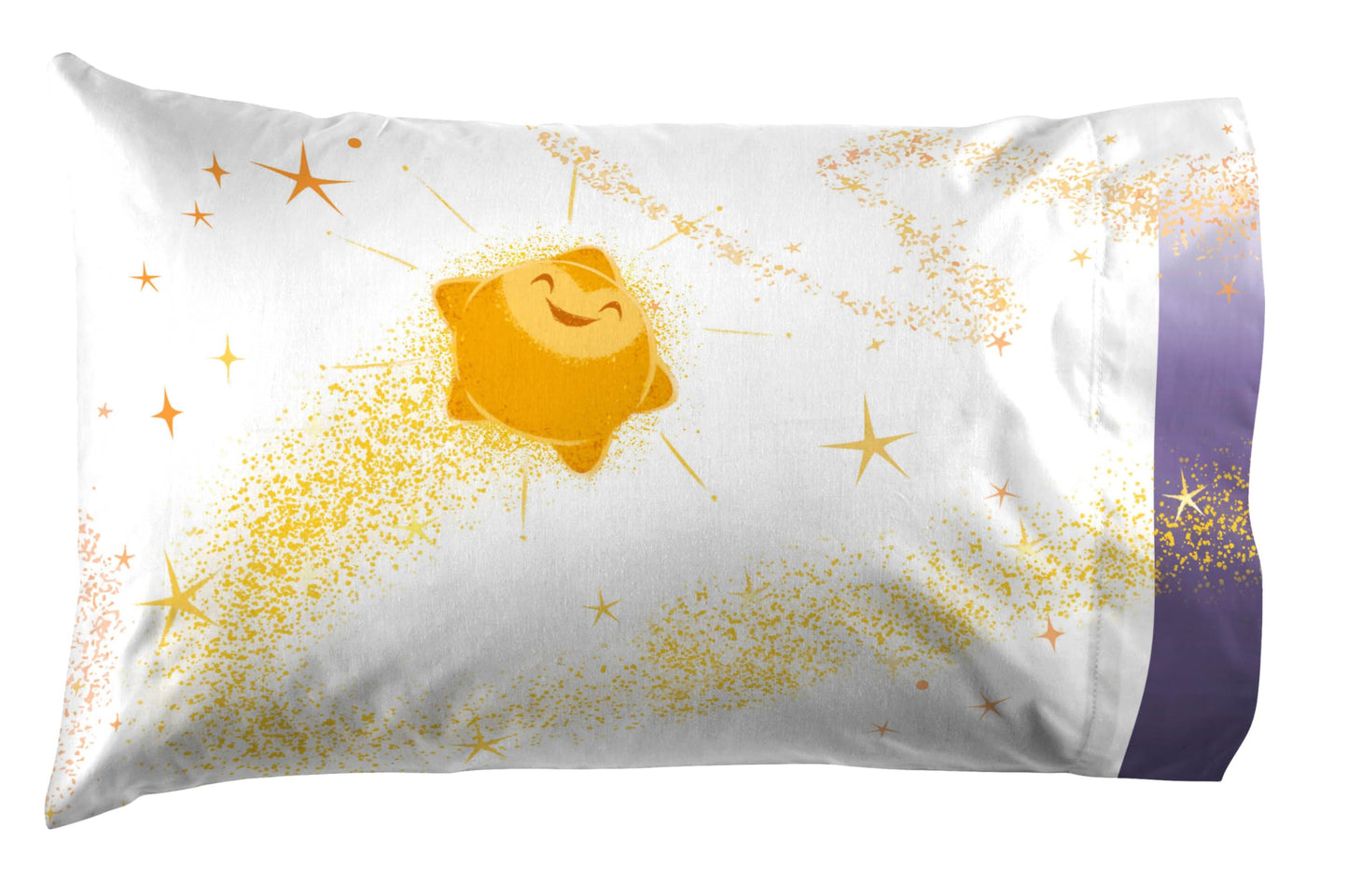 Jay Franco Kids Sheet Set with Fitted, Flat Sheets & Pillow Cover - Ultra-Soft Bedding with Pillowcase for Room Decor, White - Wish, 3 Piece Twin