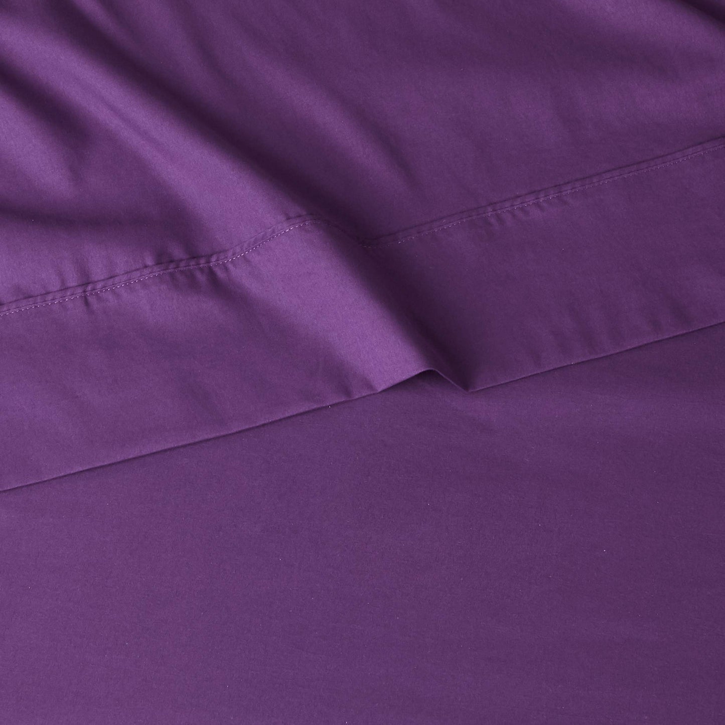 Amazon Basics Lightweight Super Soft Easy Care Microfiber 3 Piece Bed Sheet Set with 14-Inch Deep Pockets, Twin XL, Plum, Solid