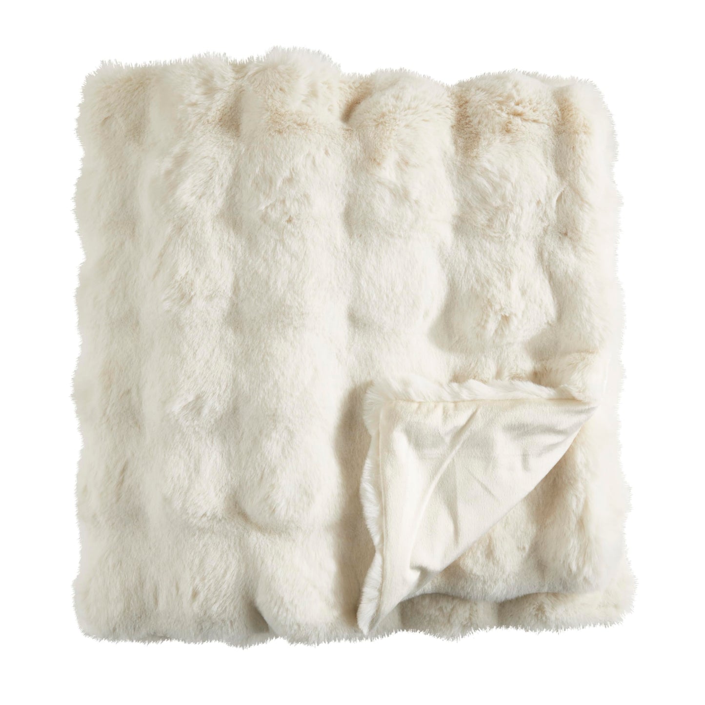 SARO LIFESTYLE Plush Faux Fur Throw Blanket – Soft Lined Decorative Throw for Couch, Sofa, & Bed, 50"x60"