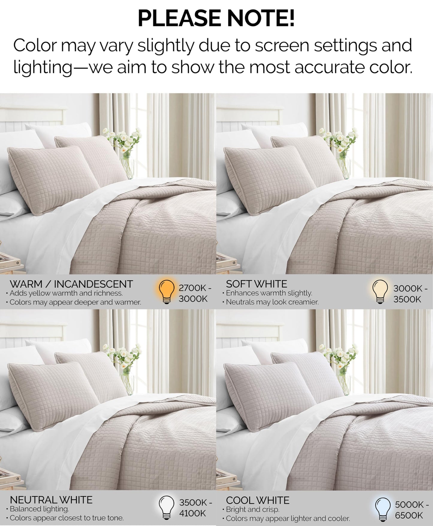 Southshore Fine Living, Inc. King Quilt Bedding Set, Quilted Coverlet Bed Spread for California Kings, Luxury Bedding King Size Quilt Bedding Set, Lightweight Quilted Bedspread w/Shams, Natural Beige