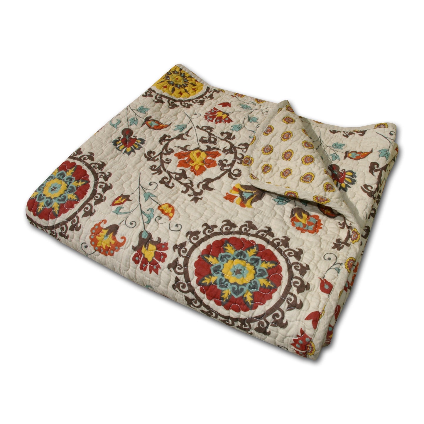 Greenland Home Andorra 100% Cotton Quilted Throw Blanket